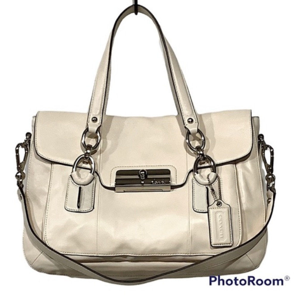 Coach Kristen Satchel Bag Classic Quiet Luxury Timeless Design Bone - Picture 14 of 15